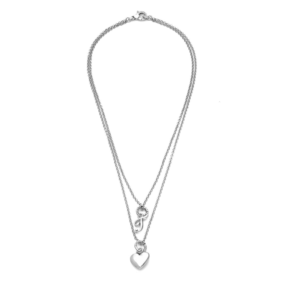 Giovanni Raspini collana cuore e lettera t Collana in Argento 925 X01551