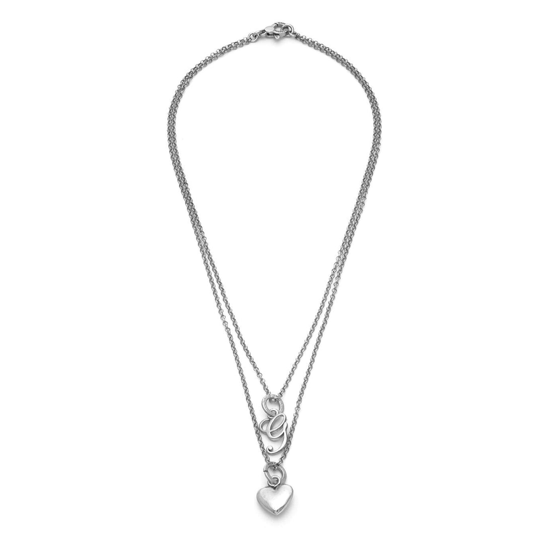 Giovanni Raspini Collana Cuore e Lettera G argento X01763