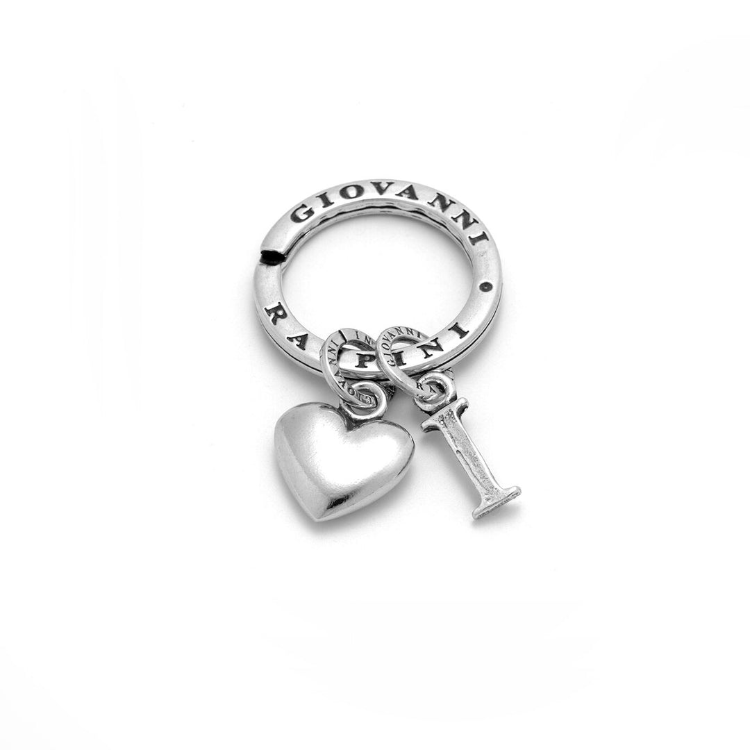 Giovanni Raspini Portachiavi Cuore e Lettera I argento X01863