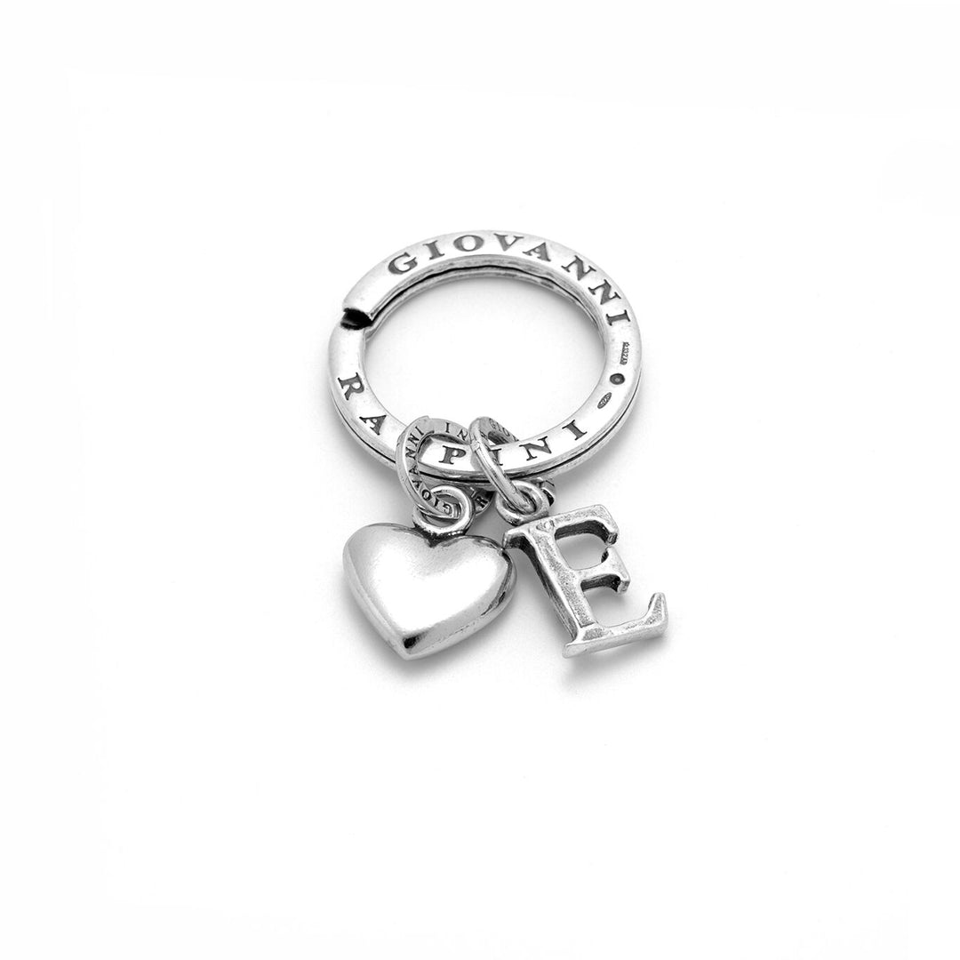 Giovanni Raspini Portachiavi Cuore e Lettera E argento X01867