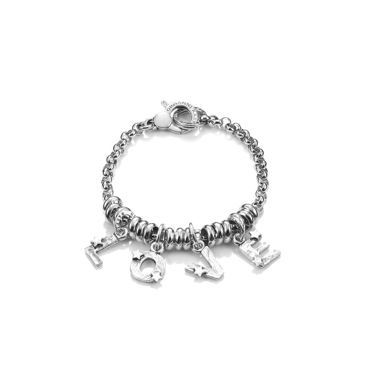Giovanni Raspini Bracciale Love Con Stelle argento X01976