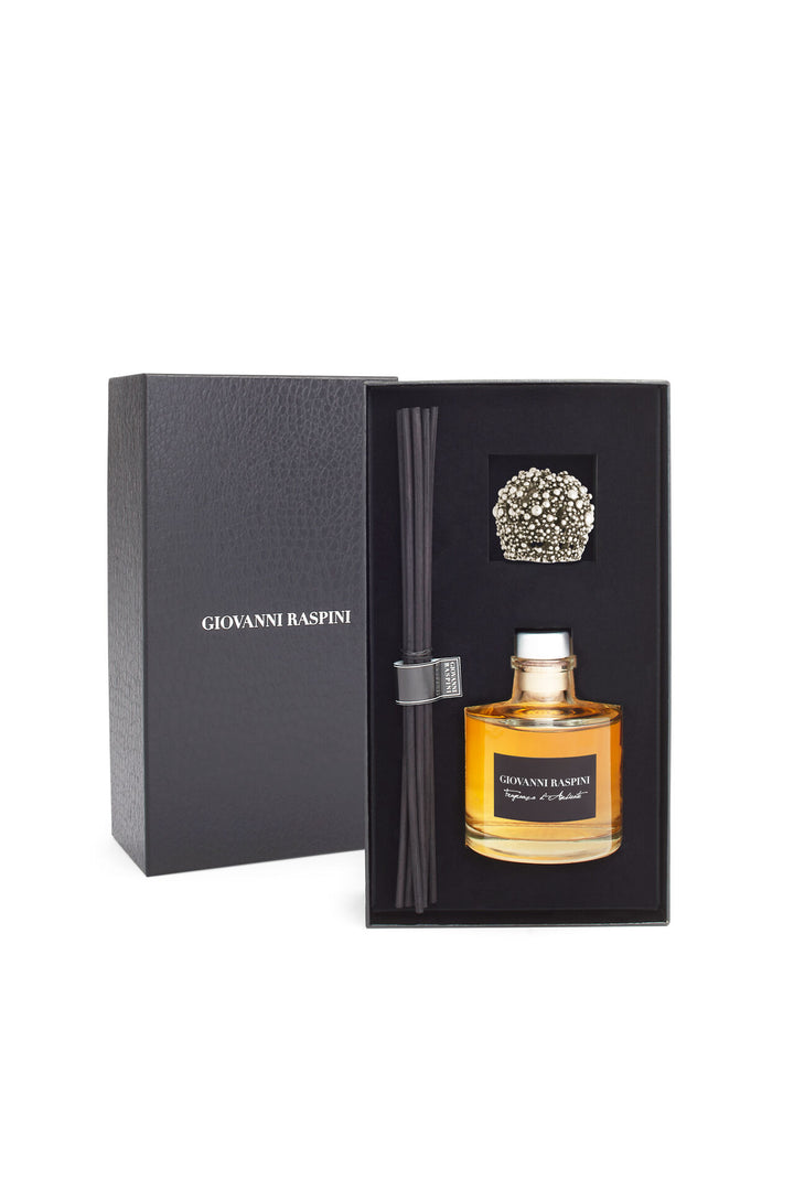 Giovanni Raspini Perlage Diffuser – Raumduft Iris Dust mit weißer Bronzedekoration – XB0145