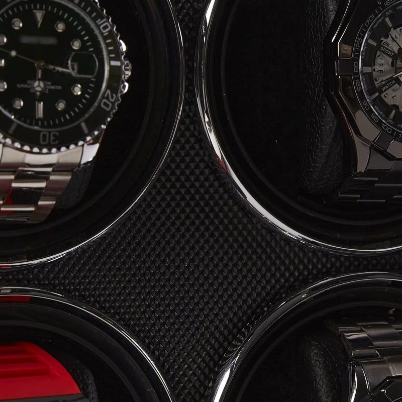 Capodagli scatola con rotore per 4 orologi nero XB4