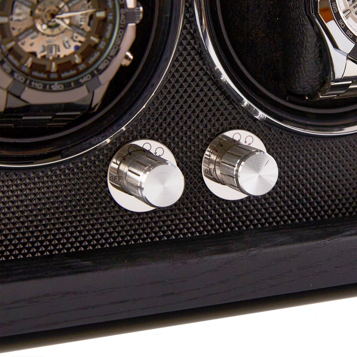 Capodagli scatola con rotore per 4 orologi nero XB4