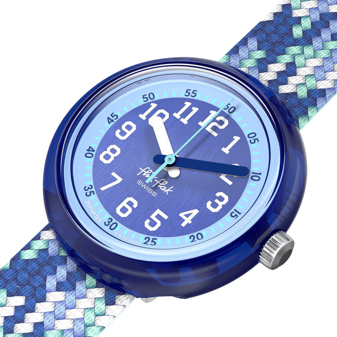 Flik Flak orologio BRAID IN BLUE Power Time 32mm FPNP169