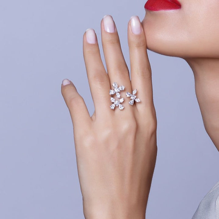 Zydo anello con diamanti flying butterflies oro rosa 51904