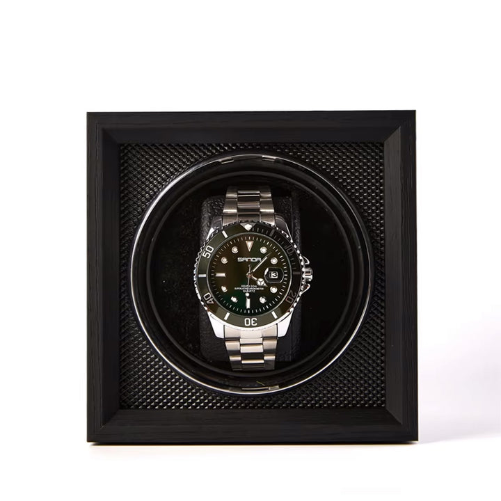 Capodagli scatola con rotore per 1 orologio nero XB1