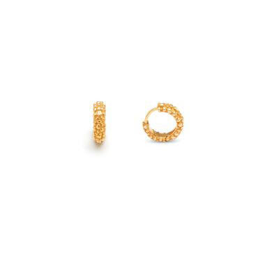 Giovanni Raspini orecchini huggie Perlage argento 925 finitura PVD oro giallo 18kt 11963