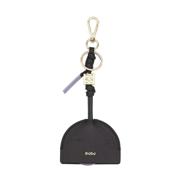 DUDU Portachiavi per AirTag in Pelle, Custodia Compatibile Apple Air Tag, Portatile, con Moschettone