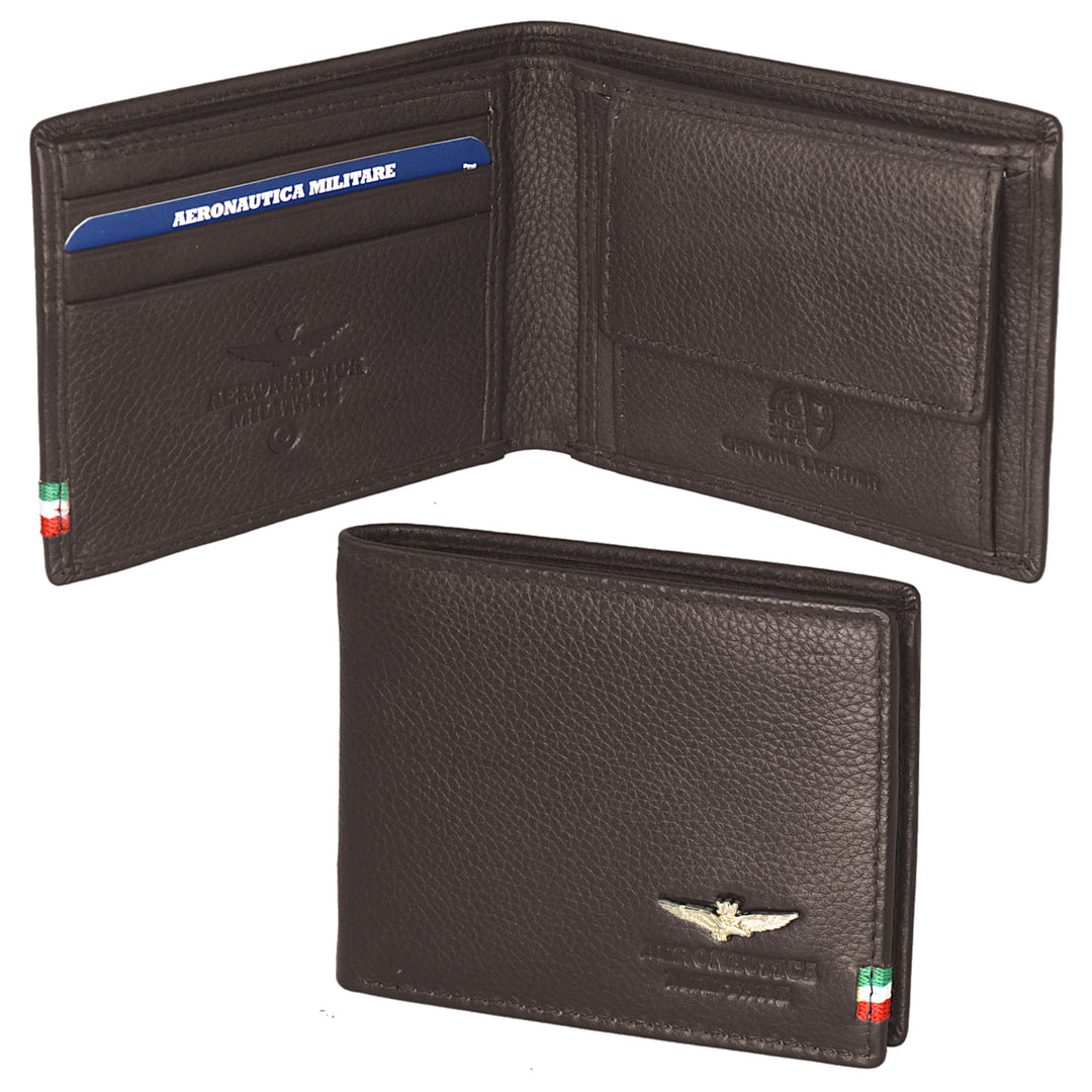 Aeronautica Militare Portafoglio uomo porta spicci in pelle linea Flag AM101-MO