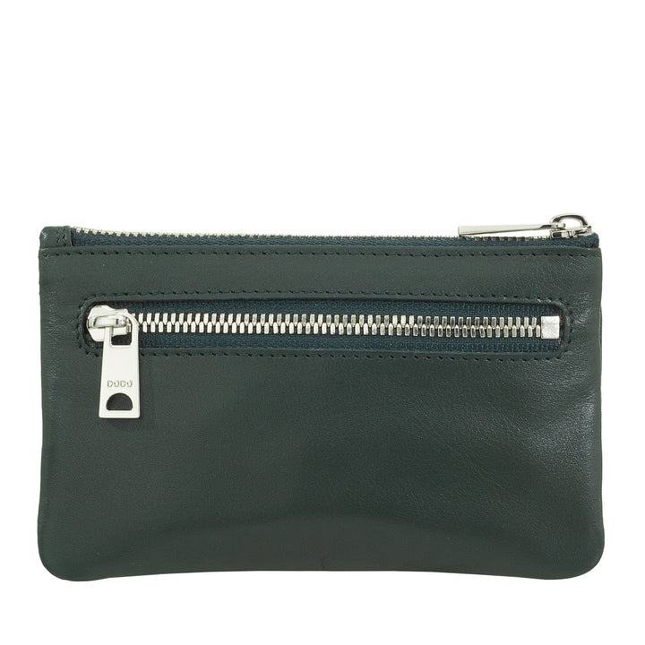 DUDU Astuccio portachiavi colorato in pelle uomo donna formato bustina con zip