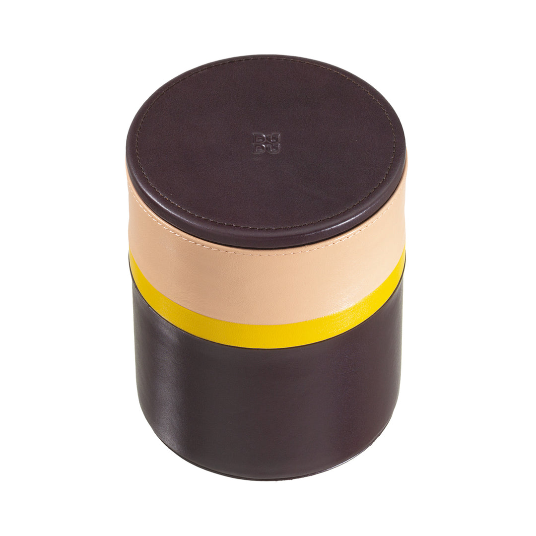 DUDU Barattolo con Coperchio di Design da Casa da Scrivania Ufficio 11x14cm, Portaoggetti Multicolore Svuotatasche Versatile