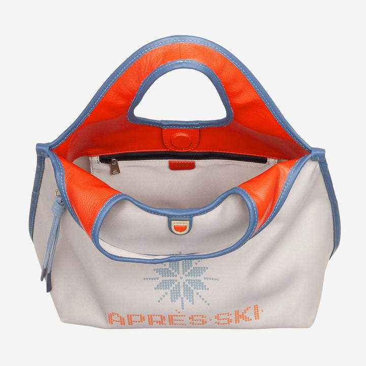 DUDU Borsa Donna a Mano a Tracolla in Nylon e Pelle Après Ski – Shopper Leggera Dimensioni Medie con Tracolla Regolabile e Chiusura Magnetica, Design Sportivo Chic