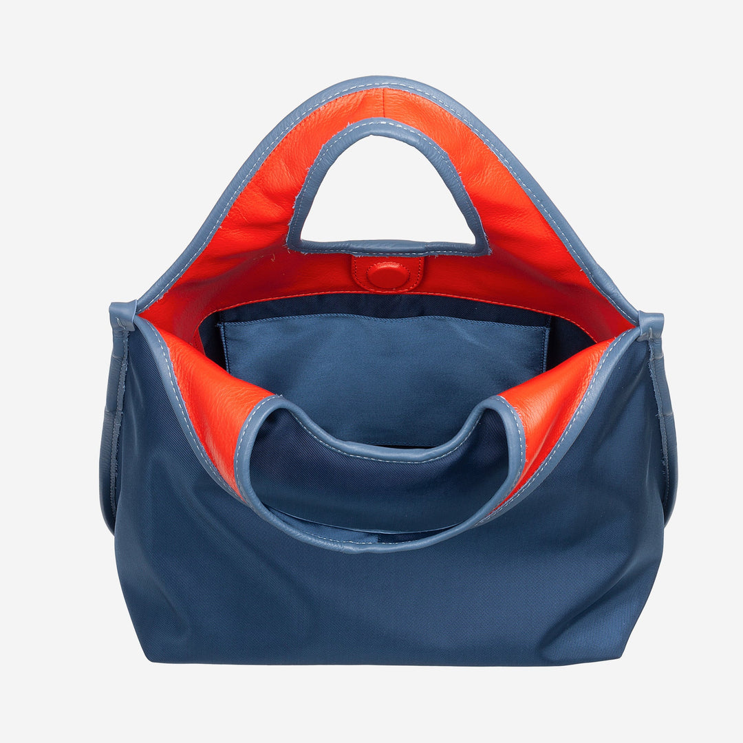 DUDU Borsa Donna a Mano a Tracolla in Nylon e Pelle Après Ski – Shopper Leggera Dimensioni Medie con Tracolla Regolabile e Chiusura Magnetica, Design Sportivo Chic