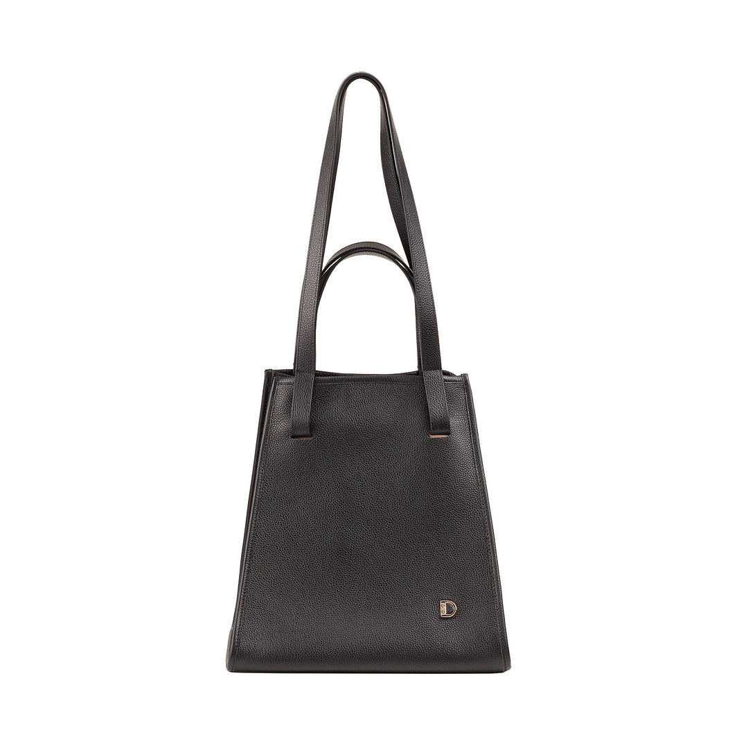 DUDU Borsa Donna a Spalla in Vera Pelle Made in Italy, Shopper Tote Bag Elegante, Doppio Manico, Pelle Pieno Fiore o Scamosciata - Borsa a Mano Capiente per Lavoro e Tempo Libero