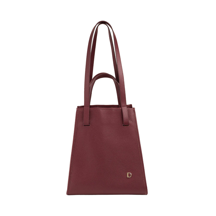 DUDU Borsa Donna a Spalla in Vera Pelle Made in Italy, Shopper Tote Bag Elegante, Doppio Manico, Pelle Pieno Fiore o Scamosciata - Borsa a Mano Capiente per Lavoro e Tempo Libero