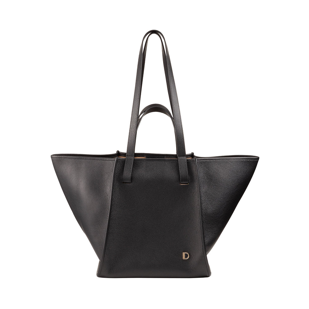 DUDU Borsa Donna a Spalla in Vera Pelle Made in Italy, Shopper Tote Bag Elegante, Doppio Manico, Pelle Pieno Fiore o Scamosciata - Borsa a Mano Capiente per Lavoro e Tempo Libero