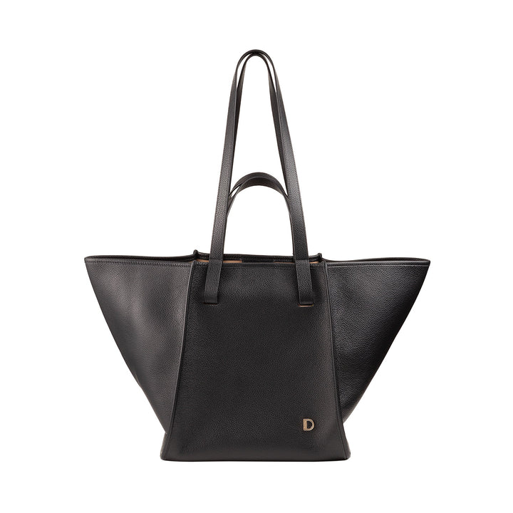 DUDU Borsa Donna a Spalla in Vera Pelle Made in Italy, Shopper Tote Bag Elegante, Doppio Manico, Pelle Pieno Fiore o Scamosciata - Borsa a Mano Capiente per Lavoro e Tempo Libero
