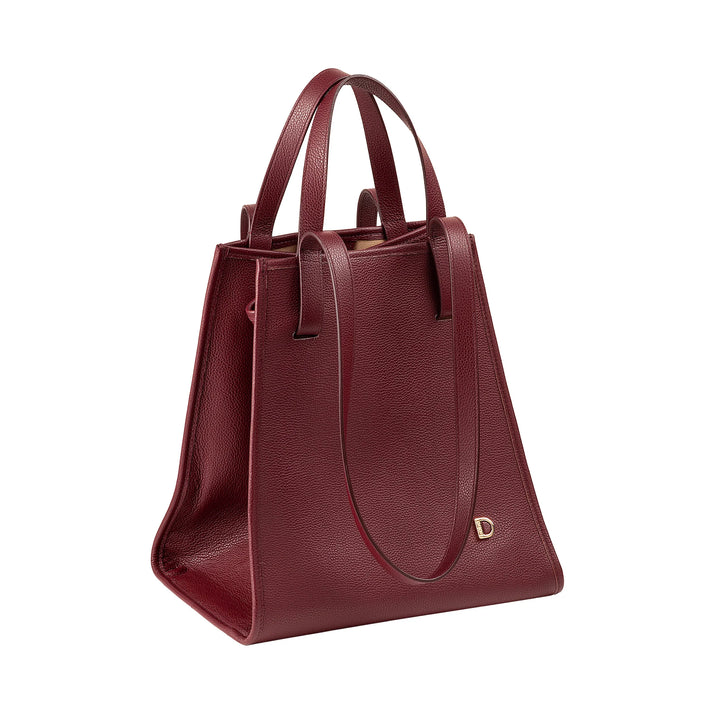 DUDU Borsa Donna a Spalla in Vera Pelle Made in Italy, Shopper Tote Bag Elegante, Doppio Manico, Pelle Pieno Fiore o Scamosciata - Borsa a Mano Capiente per Lavoro e Tempo Libero