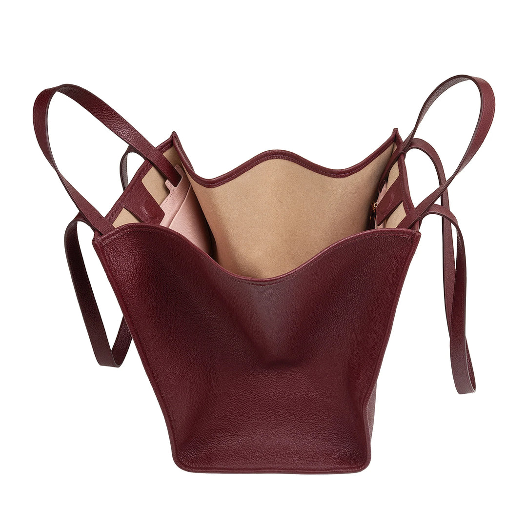 DUDU Borsa Donna a Spalla in Vera Pelle Made in Italy, Shopper Tote Bag Elegante, Doppio Manico, Pelle Pieno Fiore o Scamosciata - Borsa a Mano Capiente per Lavoro e Tempo Libero