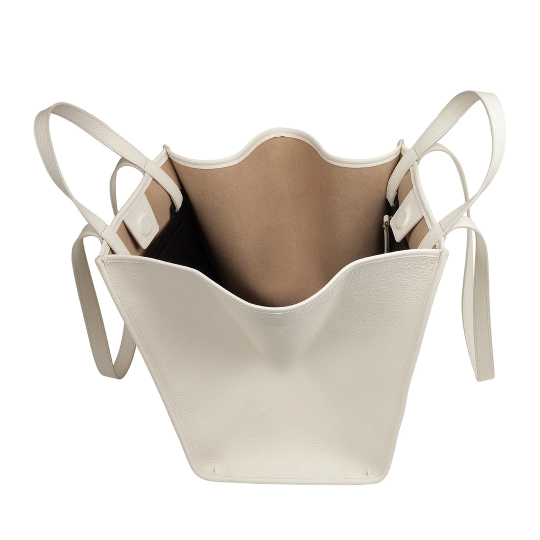 DUDU Borsa Donna a Spalla in Vera Pelle Made in Italy, Shopper Tote Bag Elegante, Doppio Manico, Pelle Pieno Fiore o Scamosciata - Borsa a Mano Capiente per Lavoro e Tempo Libero