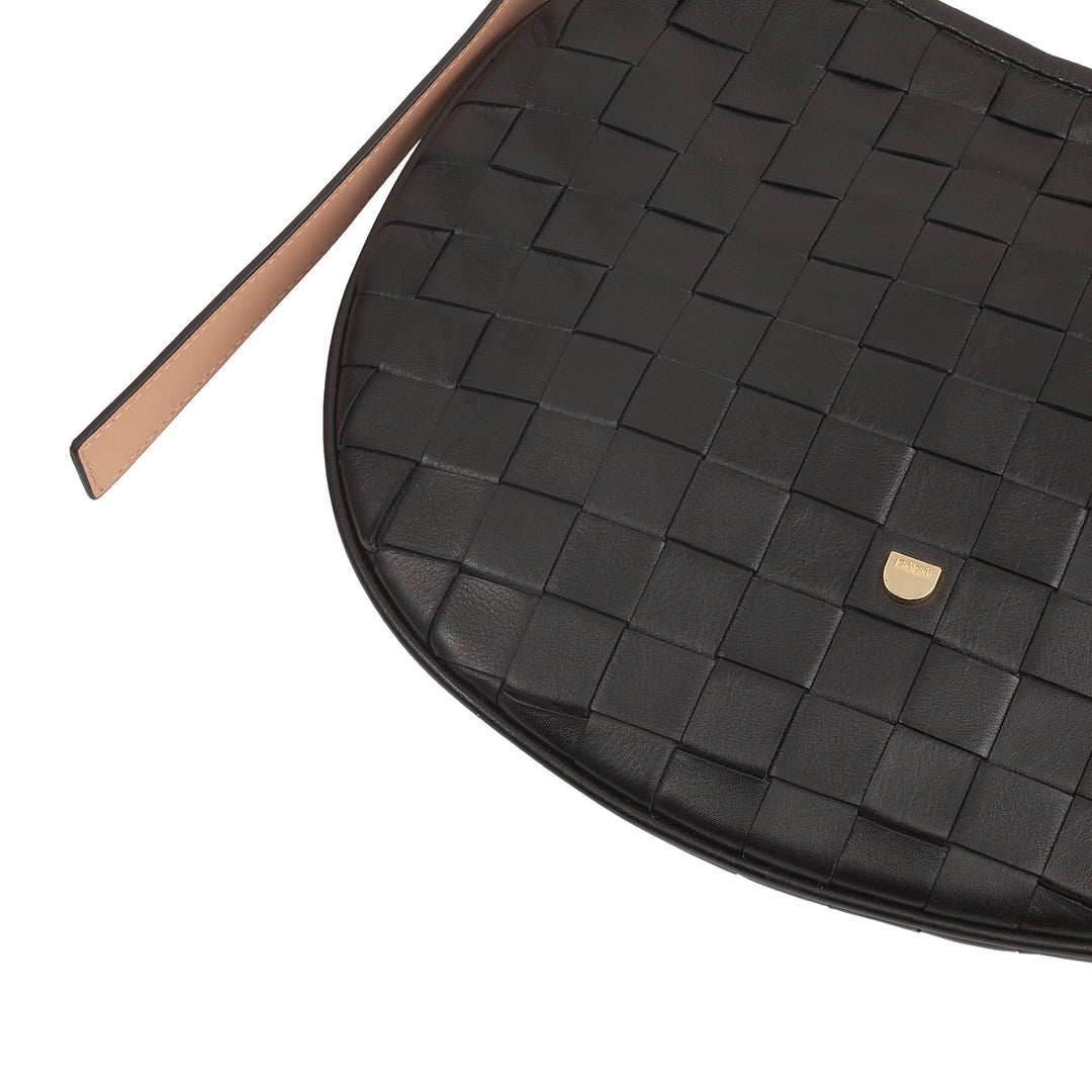 DUDU Borsa a Spalla Donna in Vera Pelle Intrecciata – Elegante Borsa Hobo con Tracolla Regolabile e Cerniera Zip, Design Artigianale, Capiente e Versatile