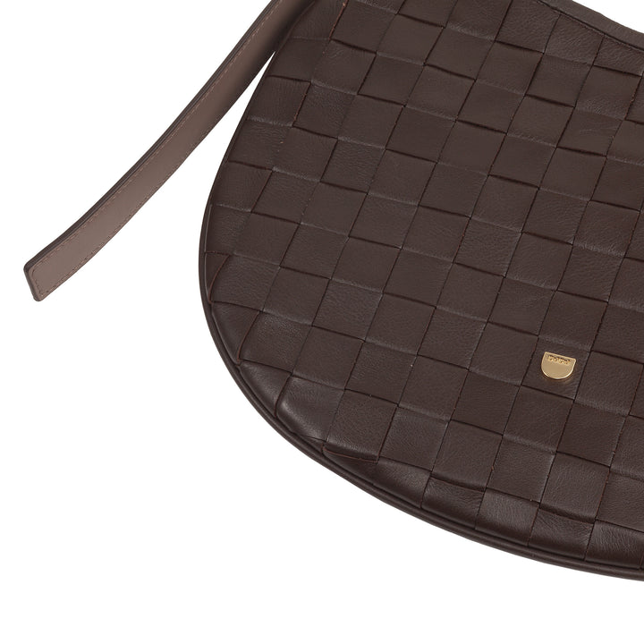 DUDU Borsa a Spalla Donna in Vera Pelle Intrecciata – Elegante Borsa Hobo con Tracolla Regolabile e Cerniera Zip, Design Artigianale, Capiente e Versatile