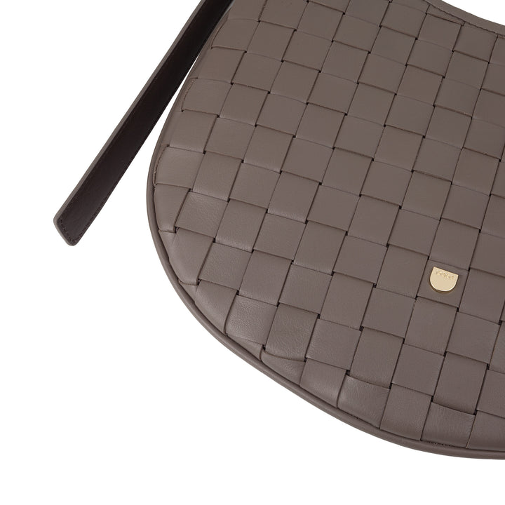DUDU Borsa a Spalla Donna in Vera Pelle Intrecciata – Elegante Borsa Hobo con Tracolla Regolabile e Cerniera Zip, Design Artigianale, Capiente e Versatile