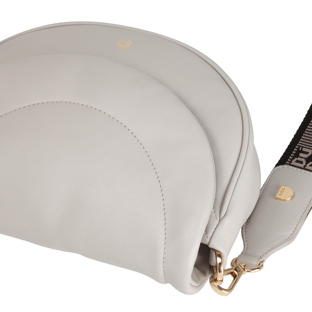 DUDU Borsa a Tracolla Spalla Donna in Pelle Trapuntata, Borsetta Piccola Elegante Imbottita con Patta, Spallina e Tracolla Removibili