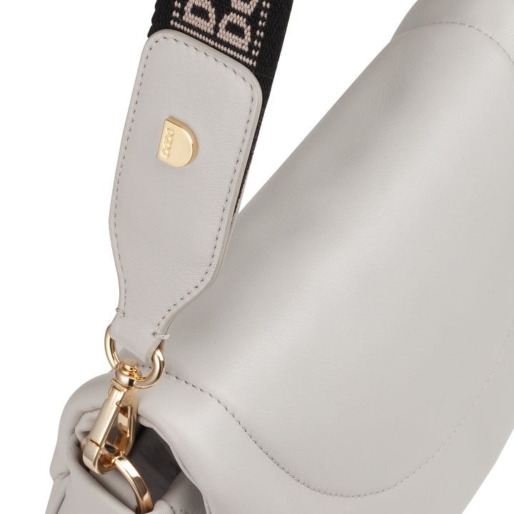 DUDU Borsa a Tracolla Spalla Donna in Pelle Trapuntata, Borsetta Piccola Elegante Imbottita con Patta, Spallina e Tracolla Removibili