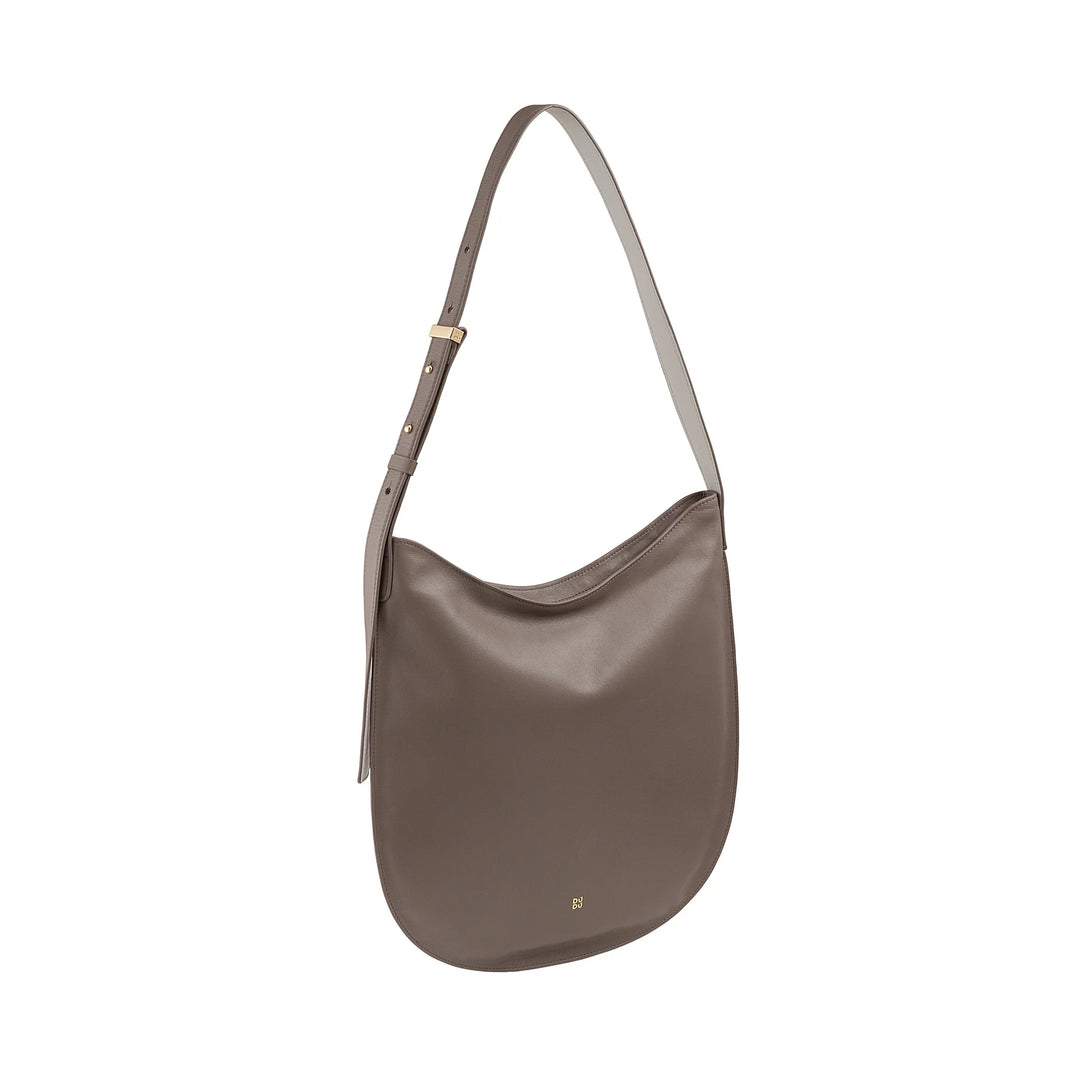 DUDU Damen-Umhängetasche aus weichem Leder, Hobo-Tasche mit Reißverschluss, große, geräumige, farbenfrohe, verstellbare Umhängetasche