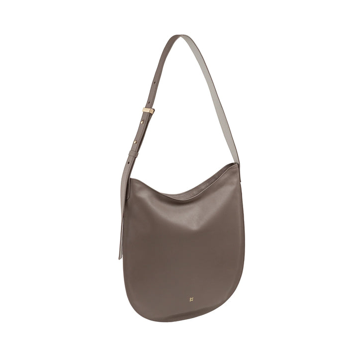 DUDU Damen-Umhängetasche aus weichem Leder, Hobo-Tasche mit Reißverschluss, große, geräumige, farbenfrohe, verstellbare Umhängetasche