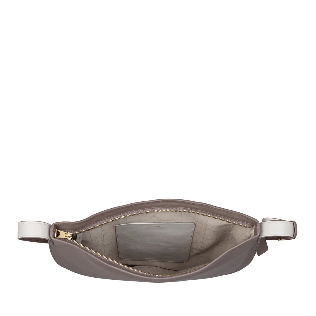 DUDU Damen-Umhängetasche aus weichem Leder, Hobo-Tasche mit Reißverschluss, große, geräumige, farbenfrohe, verstellbare Umhängetasche