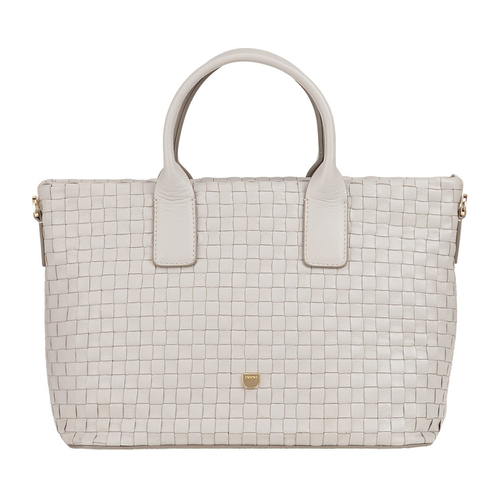 DUDU Borsa a Tracolla Donna in Vera Pelle Intrecciata – Borsa a Mano Elegante con Manici, Cerniera e Tracolla Regolabile Rimovibile – Borsetta Capiente per Ufficio e Tempo Libero