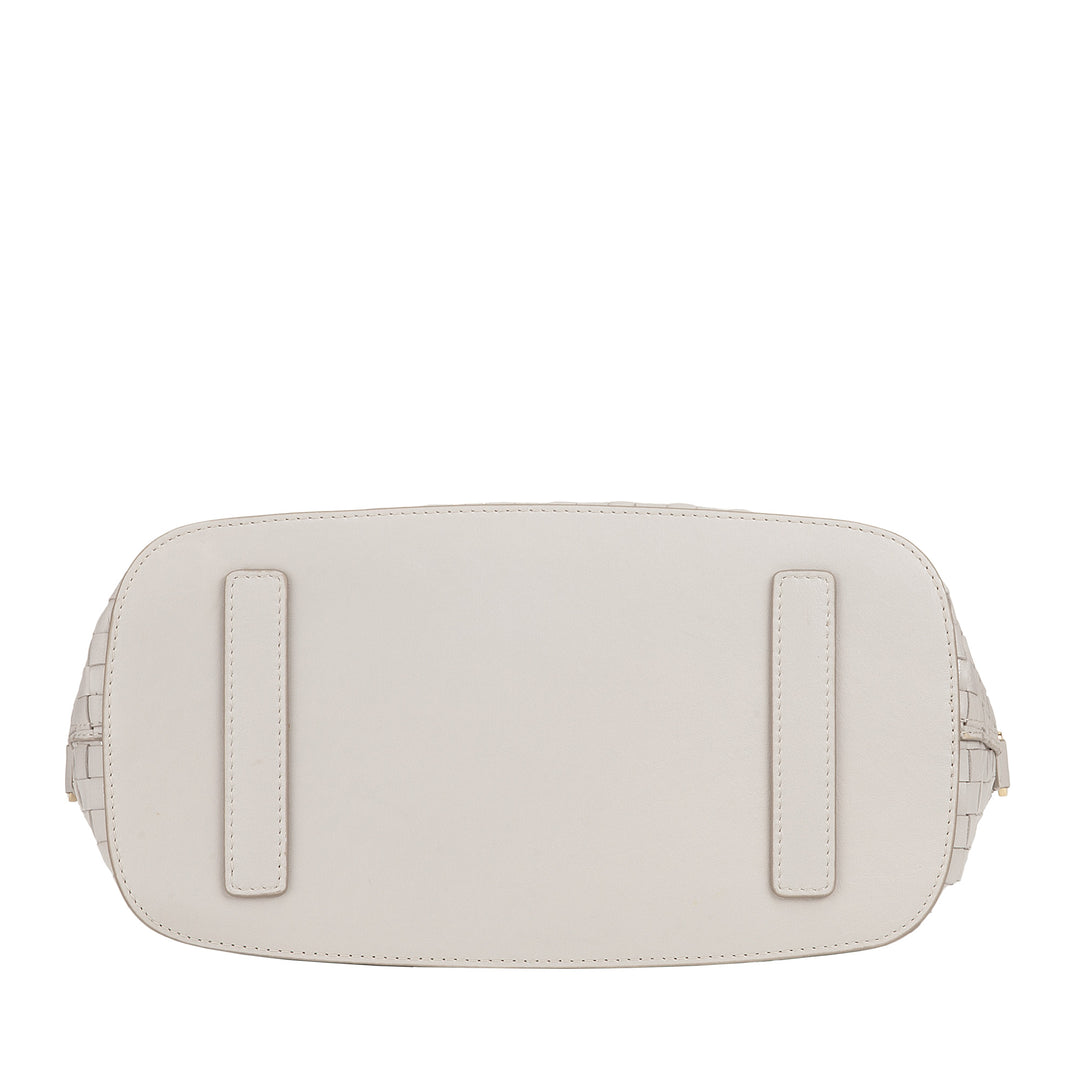 DUDU Borsa a Tracolla Donna in Vera Pelle Intrecciata – Borsa a Mano Elegante con Manici, Cerniera e Tracolla Regolabile Rimovibile – Borsetta Capiente per Ufficio e Tempo Libero