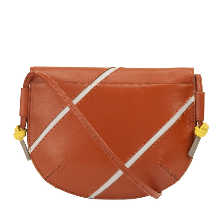 DUDU Borsa a Tracolla Donna in Vera Pelle – Borsetta Piccola con Chiusura a Patta Stile Tennis con Tracolla Regolabile e Interno Capiente