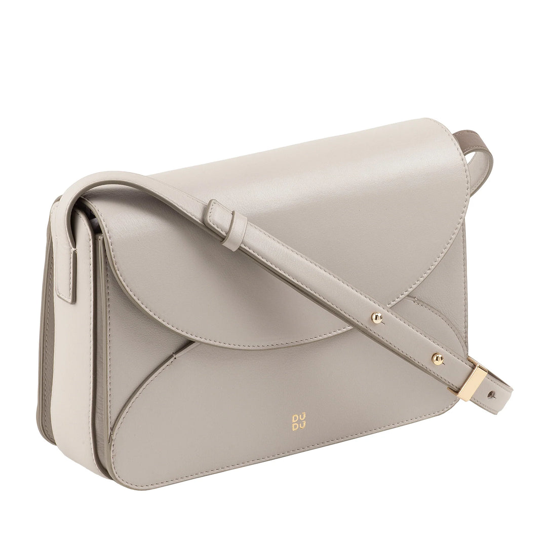 DUDU Borsa a Tracolla Grande Donna in Pelle - Borsa Donna Elegante e Capiente, Design a Busta Envelope, con Tracolla Regolabile e Patta Magnetica di Chiusura