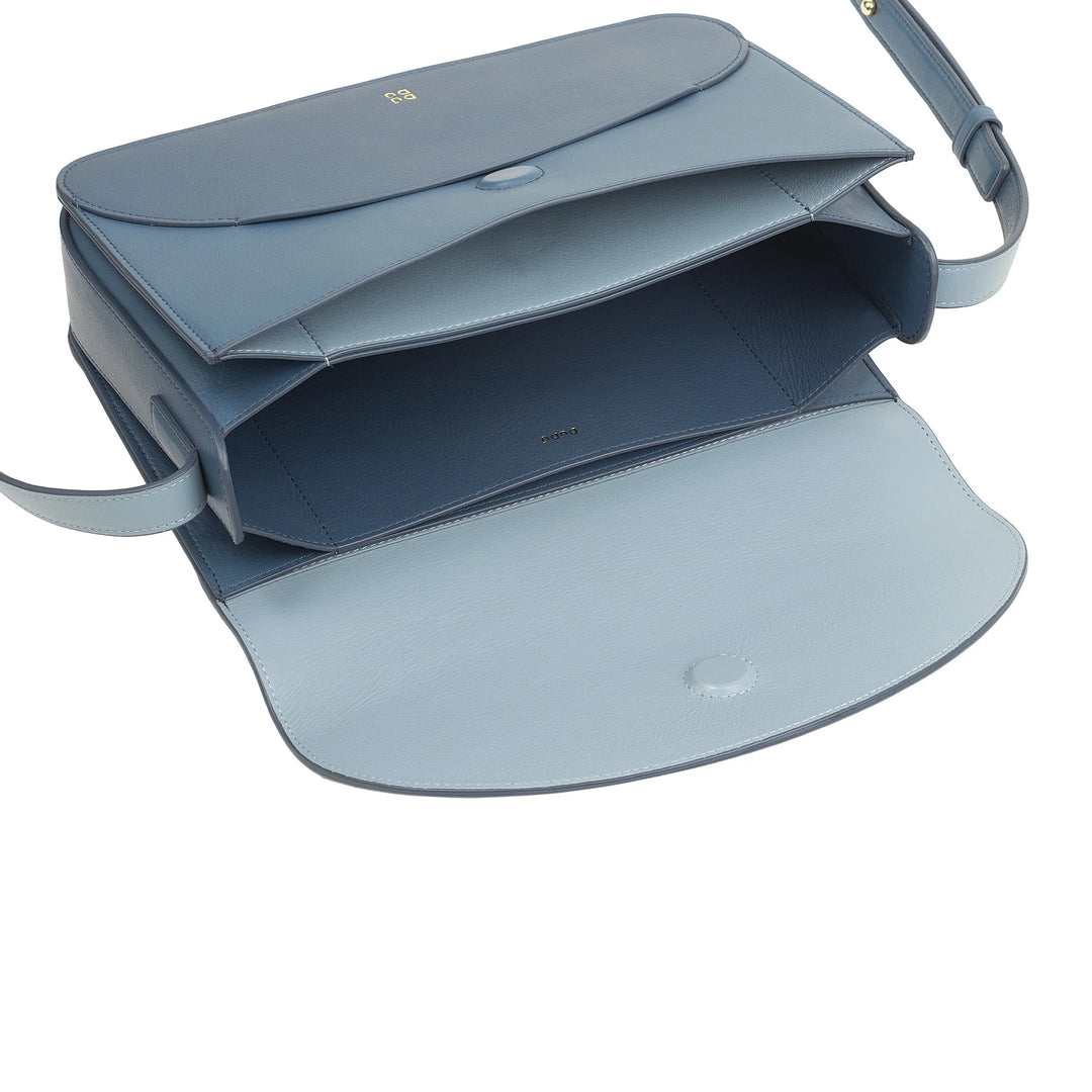 DUDU Borsa a Tracolla Grande Donna in Pelle - Borsa Donna Elegante e Capiente, Design a Busta Envelope, con Tracolla Regolabile e Patta Magnetica di Chiusura
