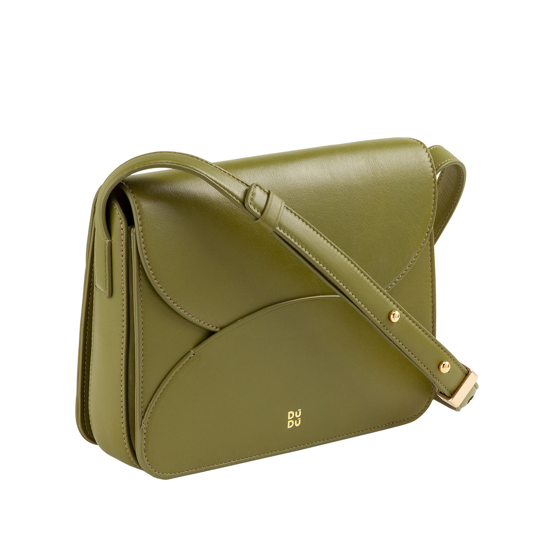 DUDU Borsa a Tracolla Donna in Pelle con Patta Modello Envelope – Borsetta Piccola Elegante e Versatile con Tracolla Regolabile, Borsa Perfetta per Ogni Occasione