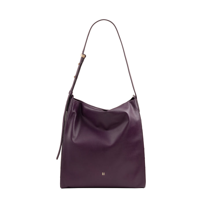 DUDU Borsa Donna a Spalla Trapezoidale in Vera Pelle, Borsa a Trapezio con Tracolla Regolabile – Elegante, Spaziosa per Tempo Libero, Lavoro, Sera