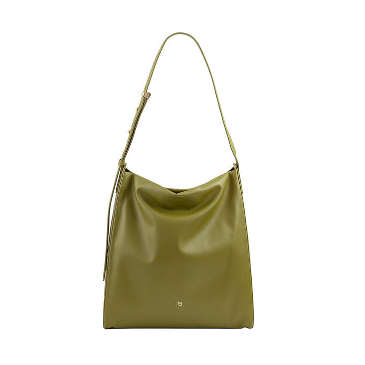 DUDU Borsa Donna a Spalla Trapezoidale in Vera Pelle, Borsa a Trapezio con Tracolla Regolabile – Elegante, Spaziosa per Tempo Libero, Lavoro, Sera