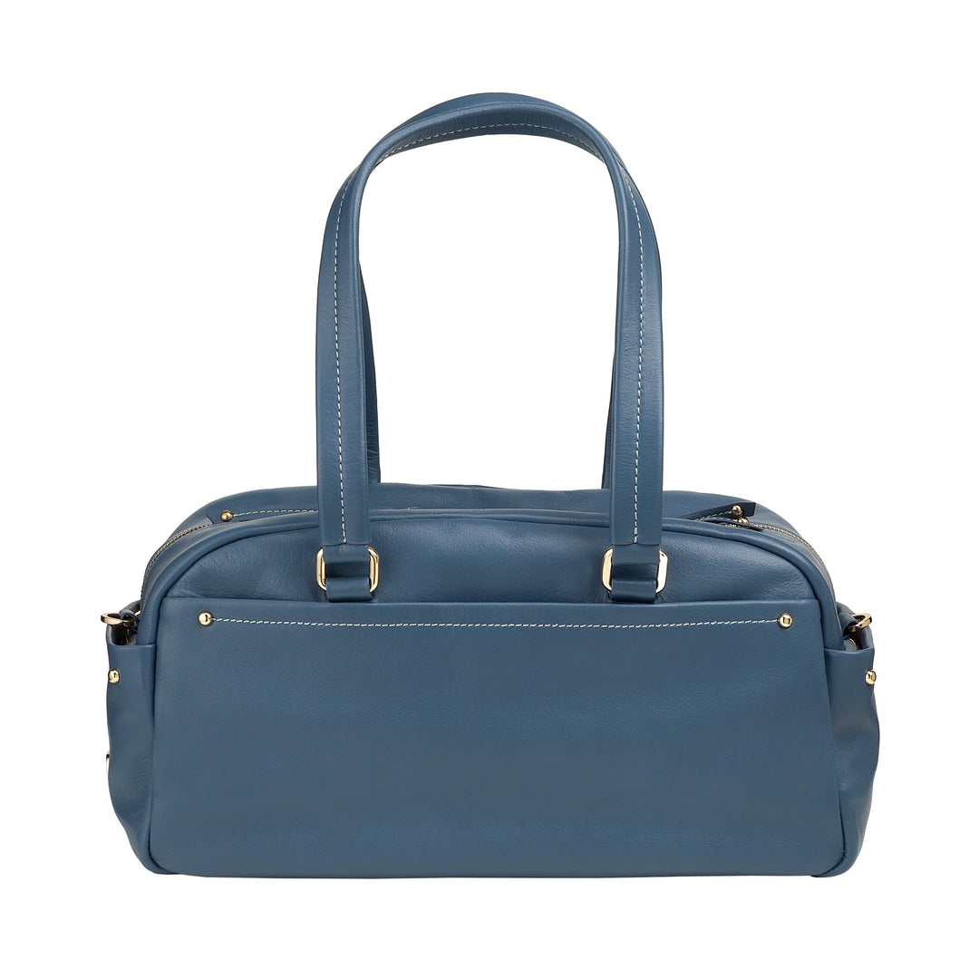 DUDU Borsa Bauletto Grande Donna in Pelle con Tasche Esterne e Tracolla Removibile, Capiente ed Elegante - Borsa a Mano e Spalla con Cerniera Zip, Stile Moderno