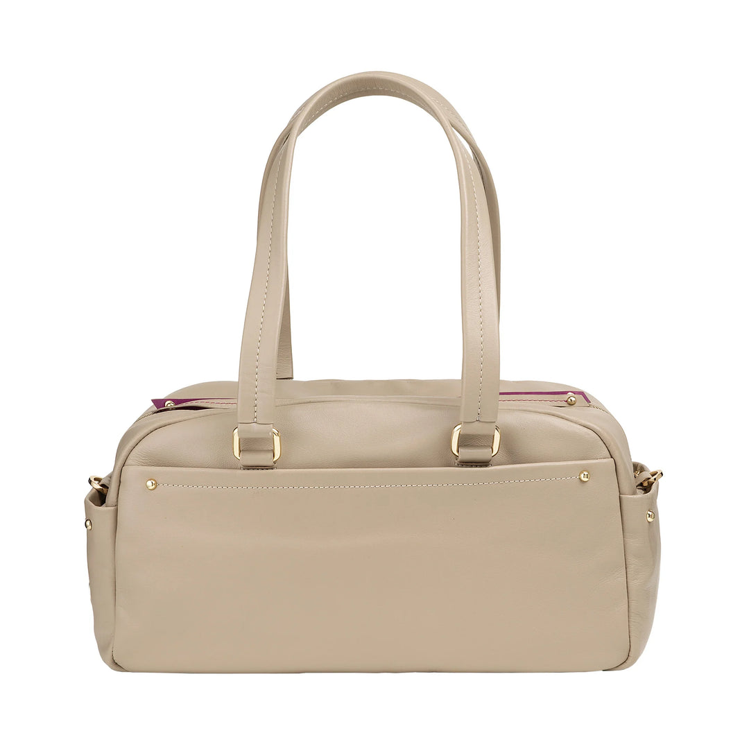 DUDU Borsa Bauletto Grande Donna in Pelle con Tasche Esterne e Tracolla Removibile, Capiente ed Elegante - Borsa a Mano e Spalla con Cerniera Zip, Stile Moderno