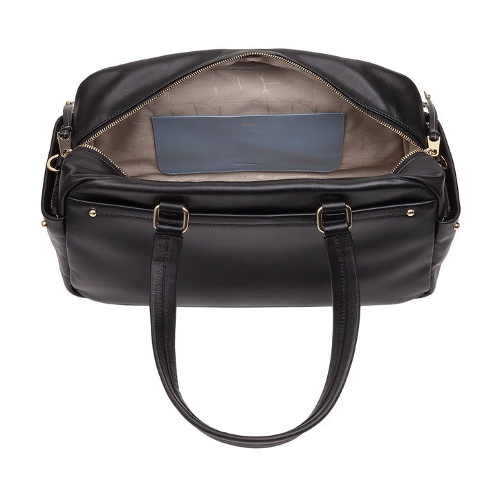 DUDU Borsa Bauletto Grande Donna in Pelle con Tasche Esterne e Tracolla Removibile, Capiente ed Elegante - Borsa a Mano e Spalla con Cerniera Zip, Stile Moderno