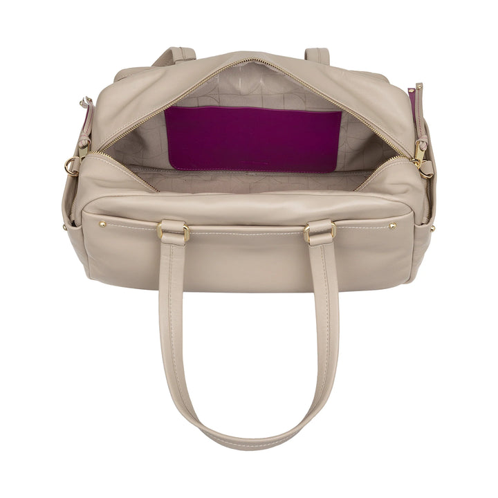 DUDU Borsa Bauletto Grande Donna in Pelle con Tasche Esterne e Tracolla Removibile, Capiente ed Elegante - Borsa a Mano e Spalla con Cerniera Zip, Stile Moderno