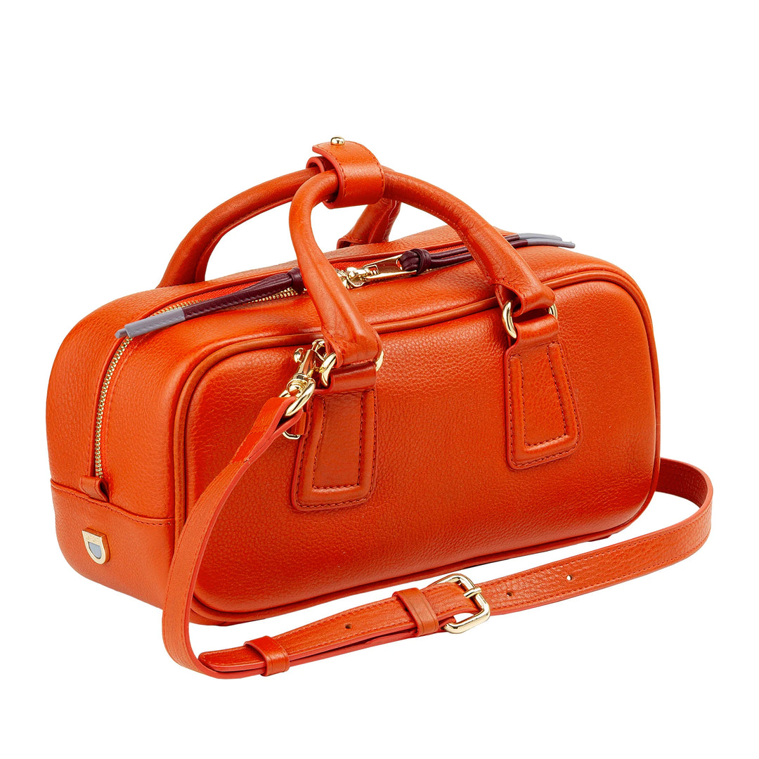 DUDU Borsa Bauletto Grande Donna in Pelle con Tracolla Removibile, Capiente ed Elegante - Borsa a Mano e Spalla con Cerniera Zip, Doppi Manici