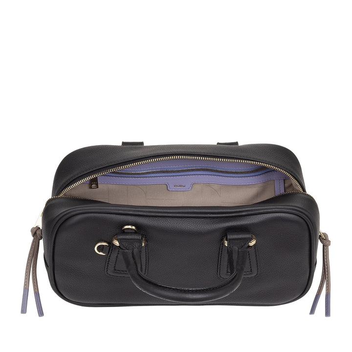 DUDU Borsa Bauletto Grande Donna in Pelle con Tracolla Removibile, Capiente ed Elegante - Borsa a Mano e Spalla con Cerniera Zip, Doppi Manici