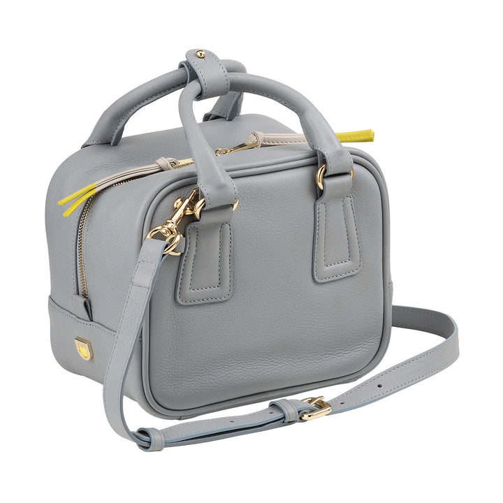 DUDU Borsa Bauletto Donna in Pelle con Tracolla Regolabile, Elegante e Compatta, Borsa a Mano e Spalla con Cerniera Zip