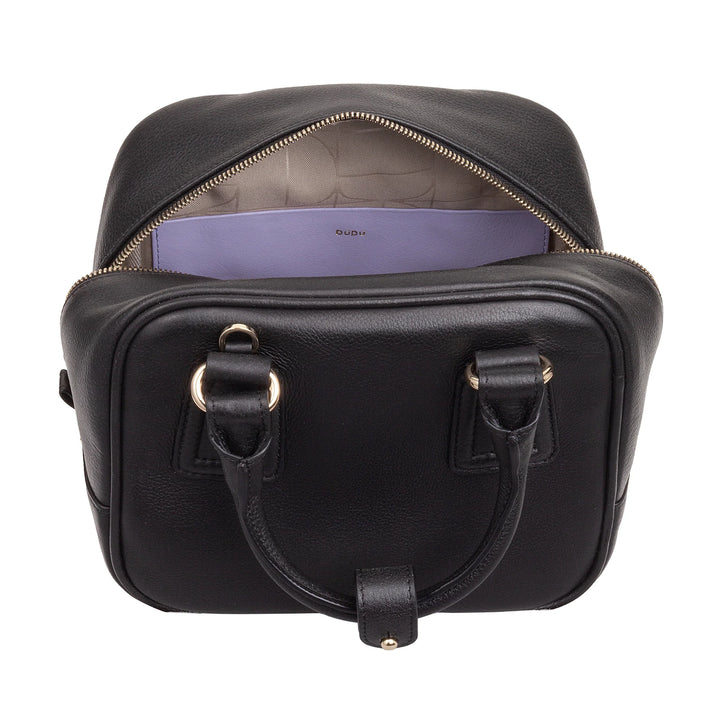 DUDU Borsa Bauletto Donna in Pelle con Tracolla Regolabile, Elegante e Compatta, Borsa a Mano e Spalla con Cerniera Zip