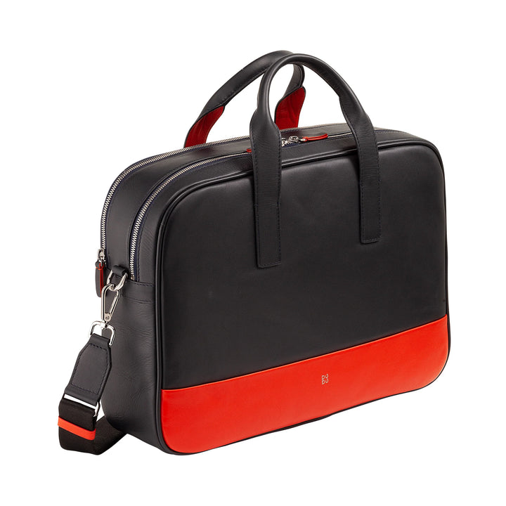 DUDU Borsa da Lavoro Uomo Donna in Pelle, Cartella Porta PC o MacBook fino 16 Pollici, Borsa Ventiquattrore Ufficio Porta Documenti con Tracolla, Manici e Doppia Cerniera